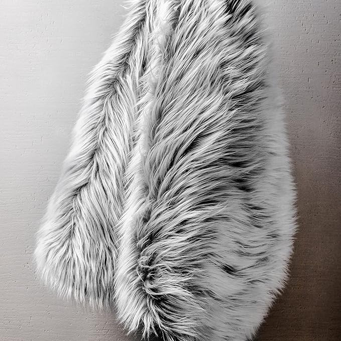 Ashler faux fur rug, Fluffy Shaggy Area Rug Ultra Soft 2 x 3 Feet Sheepskin Fur Rug, Frosted Bottom Black Fuzzy Rug Machine Washable Shag Rug, Nursery Decor Throw Rugs for Bedroom, Living Room