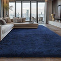 Shag Area Rugs for Bedroom Living Room,Ultra Soft Fluffy Area Rugs for Dorm,Indoor Carpet Nursery Rugs for Kids Girls Room Home Decor (Blue, 8x10 Feet)