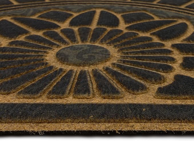 Mohawk Home Swirl Style Casual Ornamental Charcoal 2' X 3' All Weather Outdoor Door Mat Perfect for Porch, Garage