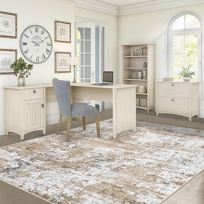 XLUEZ 5x7 Area Rugs for Living Room, Washable Modern Abstract Large Area Rug Neutral Soft Non Slip Kids Rug Stain Resistant Indoor Carpet for Bedroom Nursery Dining Room Playroom(Beige, 5'x7')