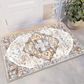 HEBE Washable Area Rug - 2'x3' Non Slip Soft Distressed Medallion Bedroom Boho Living Room Accent Throw Vintage Entry Floor Carpet for Dining Room Bathroom Entryway