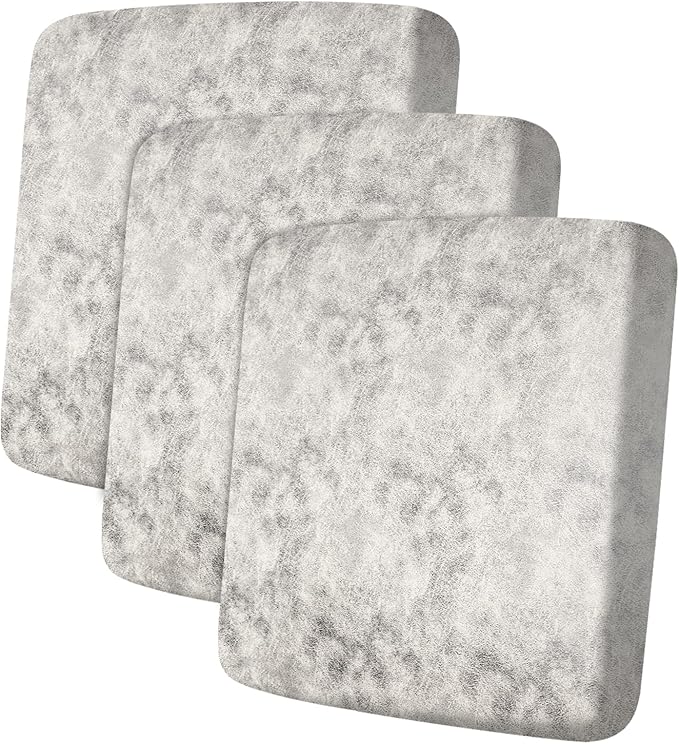 Leather Look Couch Cushion Covers Sofa Seat Slipcovers Sets Couches Furniture Protector for Sectional Armchair Loveseat Pets Kids Stretch Spandex Fabric (3 Cushion Sofa, Griege)