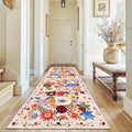 Rug for Hallways Kitchen Rug 3x7, Non Slip Washable Rugs with Rubber Backing Soft Floral Carpet Runner for Hallways, Kitchen, Laundry, Bedroom, Bathroom(3 x 7, Beige Garden)