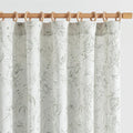 jinchan Floral Curtains 90 Inch Length Charcoal Grey Flower Linen Farmhouse Curtain for Living Room French Country Vintage Curtain Rod Pocket Curtains Set 2 Panels Gray Floral Printed
