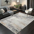 Toneed Abstract Area Rug Modern Washable Rug Soft Non Slip Rug Low Pile for Bedroom Living Room Dining Room Grey/Brown 4x6 Feet