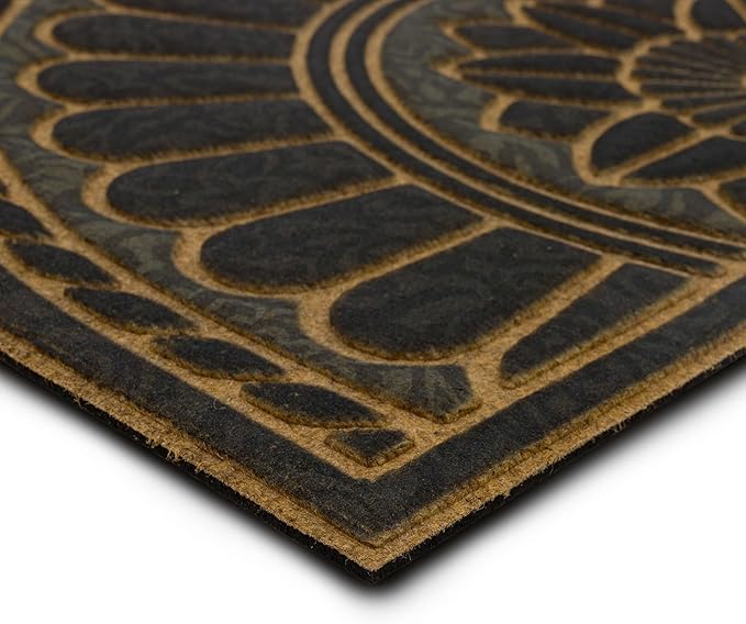 Mohawk Home Swirl Style Casual Ornamental Charcoal 2' X 3' All Weather Outdoor Door Mat Perfect for Porch, Garage