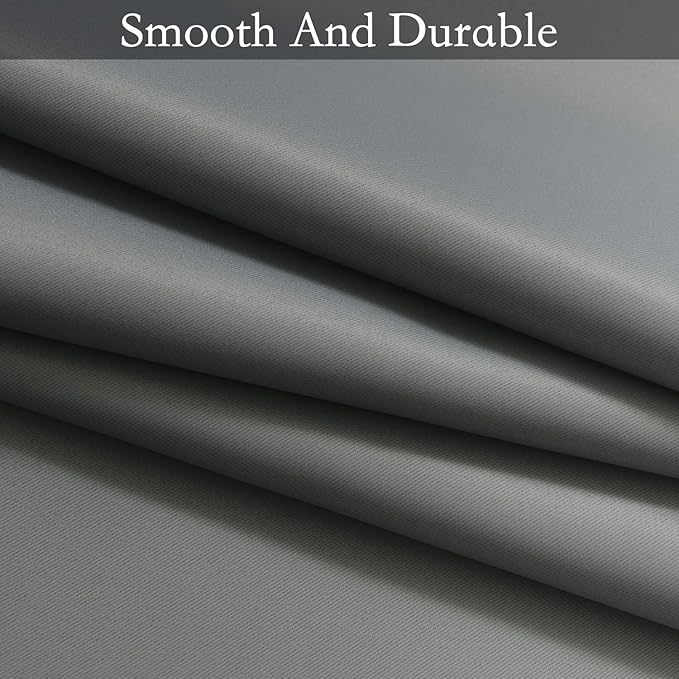 SimpleHome Ombre Room Darkening Curtains 36 inches Length for Bedroom,Grommet Gradient Light Blocking Grey Gradient Window Curtains for Living Room,2 Panels, 42x36 inches