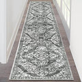 HEBE Hallway Runner Rug 2'x8' Washable Vintage Distressed Area Rugs Non Slip Laundry Rug Runner Boho Floor Carpet Runners for Hallways Entryway Laundry Room Kitchen Bathroom