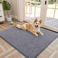 OLANLY Front Door Mat Indoor Outdoor Entrance, Waterproof Heavy Duty Doormat, Fade Resistant, Low Profile, Easy Clean Patio Porch Welcome Floor Mats for Entry, 40x32, Light Gray