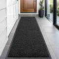 OLANLY Front Door Mat Indoor Outdoor Entrance, Waterproof Heavy Duty Doormat, Fade Resistant, Low Profile, Easy Clean Patio Porch Welcome Floor Mats for Entry, 59x20, Black