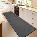 YDKGL 2x6 ft Kitchen Runner Rug Mat Non Slip Boho Woven Hallway Runner Washable, Soft Long Entryway Laundry Hall Floor Runners Rugs Carpet for Indoor Backdoor Bedroom Kitchen Living Room, Black