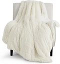 Bedsure GentleSoft Fluffy Cream Throw Blanket Decorative Blankets for Bed Couch Sofa, Cream Decor Sherpa Fleece Soft Cozy Fuzzy Plush Thick Warm Faux Fur Decorations, Ivory Girl Gifts, 50x60