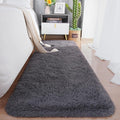 Chicrug Soft Runner Rugs for Bedroom Living Room Plush Fluffy Rug 2x8 Feet, Shag Furry Area Rug Carpet Non Shedding for Nursery Children Kids Girls Room Home Decorative, Coal Grey