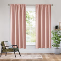 RYB HOME Bedroom Blackout Curtains 63 inches Long, 100% Blackout Thermal Insulated Noise Reducing Curtains for Living Room Nursury, 62 inches Wide by 63 inches Long, Peach Pink