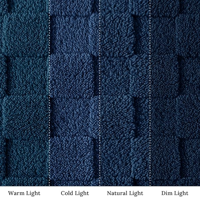 Exclusivo Mezcla Twin Size Flannel Fleece Blanket, Super Soft and Warm Lightweight Checkered Pattern Blankets for All Seasons, 60x80 Inches, Navy Blue