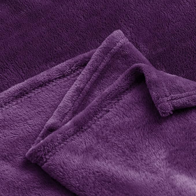 BEDELITE Fleece Blanket Purple Throw Blankets for Couch & Bed, Luxury Plush Cozy Fuzzy Blanket 50" x 60", Super Soft Warm Lightweight Throw Blanket for Travel Camping