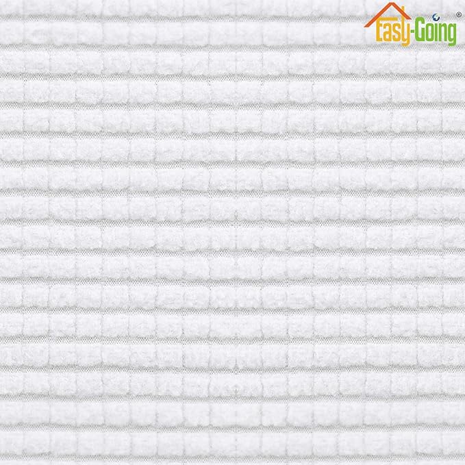 Easy-Going Stretch Loveseat Cushion Cover Sofa Cushion Furniture Protector Sofa Seat Sofa Slipcover Sofa Cover Soft Flexibility with Elastic Bottom(Loveseat Cushion, Snow White)
