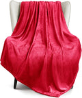 Exclusivo Mezcla Fleece Throw Blanket for Couch, Sofa, 300GSM Super Soft and Warm Blankets, Red Throw All Season Use, Cozy, Plush, Lightweight, 50x60 Inches