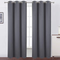 LEMOMO Grey Thermal Blackout Curtains/38 x 84 Inch/Set of 2 Panels Room Darkening Curtains for Bedroom