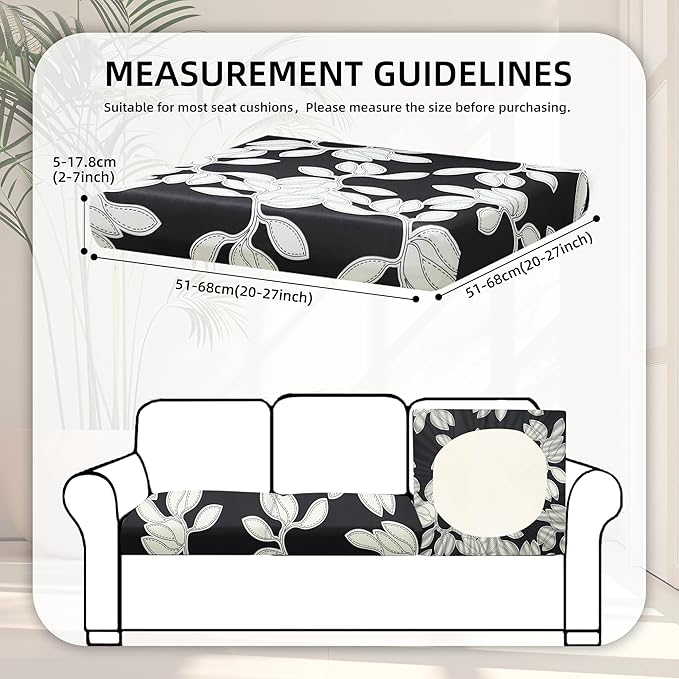 8Pcs Stretch Patio Cushion Covers,Outdoor Couch Covers Replacement,Outdoor Couch & Sofa Slipcovers,for Patio Furniture Cushion Covers,Washable Reusable urniture Protector(Patch,8PCS)