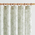 jinchan Floral Curtains 96 Inches Long Sage Green Flower Linen Farmhouse Curtain for Living Room French Country Vintage Curtain Rod Pocket Curtains Set 2 Panels Floral Printed