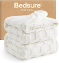 Bedsure GentleSoft Full Size Blankets for Bed White - Super Soft Cozy Fleece Blanket for Kids Girls, Large Fuzzy Throws for Bedroom Decor, 84x90 Inches