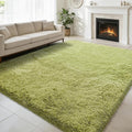 Shag Area Rug for Bedroom 5x8,Grass Green Fluffy Area Rugs for Living Room,Soft Fuzzy Rug Non-Shedding Indoor Plush Carpet for Kids Bedroom Nursery Dorm Home Decor