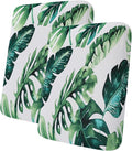 hyha Printed Couch Cushion Covers, Floral Sofa Covers Washable for 2 Cushion Couch, Stretch Pattern Outdoor Cushion Covers for Patio Furniture with Elastic Bottom(2 Packs, Monstera Deliciosa)