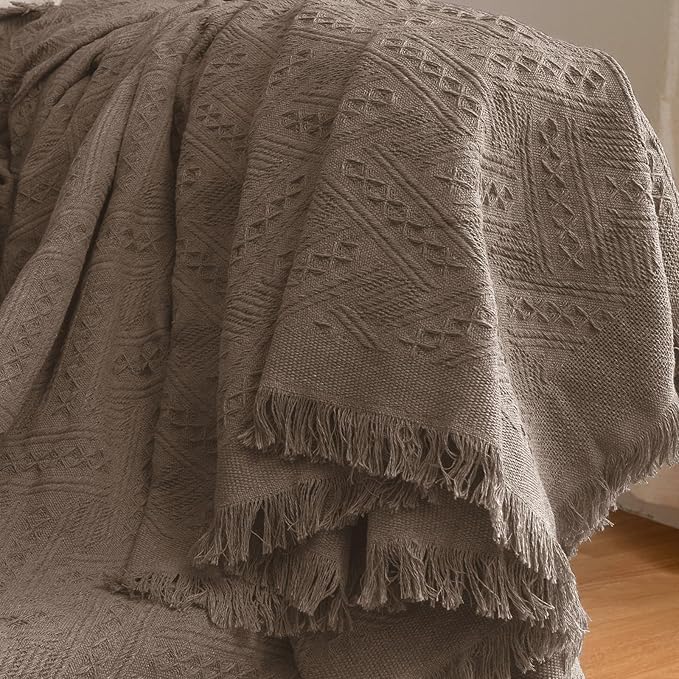 HOMERILLA Sectional Couch Covers for Sectional Sofa L Shaped Sofa Cover Blanket 2 Pieces L Shape Furniture Protector for Pets Dogs (Taupe, X-Large)