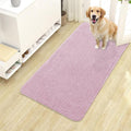 OLANLY Dog Door Mat for Muddy Paws 40x24, Absorbs Moisture and Dirt, Absorbent Non-Slip Washable Doormat, Quick Dry Chenille Mud Mat for Dogs, Entry Indoor Entryway Carpet for Inside Floor, Dusty Rose