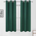 LEMOMO Dark Green Blackout Curtains/42 x 63 Inch/Set of Two Panels Grommet Bedroom Curtains