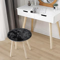 Tie Dye Black Round Rugs Small 2x2 ft Fluffy Circle Rug Furry Carpet Shaggy Circular Fuzzy Plush Area Rug for Girls Bedroom Kids Room Nursery Cute Room Decor Chair Cushion Pet mat Doormat