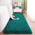 Chicrug Soft Runner Rug for Bedroom Living Room Plush Fluffy Rug 2x6 Feet, Shag Furry Runner Rug Carpet Non Shedding for Nursery Children Kids Girls Room Home Decorative, Teal