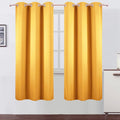 LEMOMO Yellow Thermal Blackout Curtains/42 x 72 Inch/Set of 2 Panels Room Darkening Curtains for Bedroom