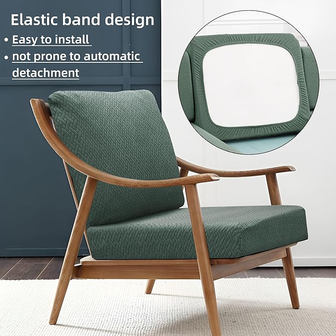 Outdoor Cushion Covers Set,8PCS Patio Furniture Couch Seat Slipcovers, Replacement for Sofa Sectional Chair(Cover，Only)