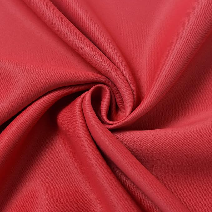 Yakamok Blackout Ombre Black and Red Curtains for Bedroom, Gradient Room Darkening Curtains, Grommet Thermal Insulated Full Light Blocking Window Drapes/Curtain for Living Room,52 x 36 Inch,2 Panels