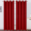 LEMOMO Red Thermal Blackout Curtains/52 x 108 Inch/Set of 2 Panels Room Darkening Curtains for Bedroom