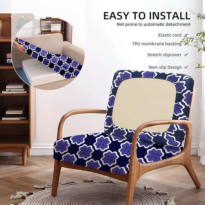 Outdoor Cushion Covers Set,8PCS Patio Furniture Couch Seat Slipcovers, Replacement for Sofa Sectional Chair(Cover，Only)