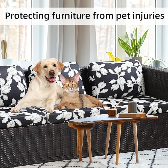 8Pcs Stretch Patio Cushion Covers,Outdoor Couch Covers Replacement,Outdoor Couch & Sofa Slipcovers,for Patio Furniture Cushion Covers,Washable Reusable urniture Protector(Patch,8PCS)