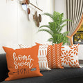 22x22 YCOLL Fall Pillow Covers Set of 4 – Orange