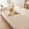 Smiry Couch Cover for Dogs Washable, Non Slip Fuzzy Pet Couch Covers for 3 Cushion Sofa Pet Friendly, Thick Soft Sofa Slipcovers Cushion Protector (Apricot, 27.6" x 82.7")
