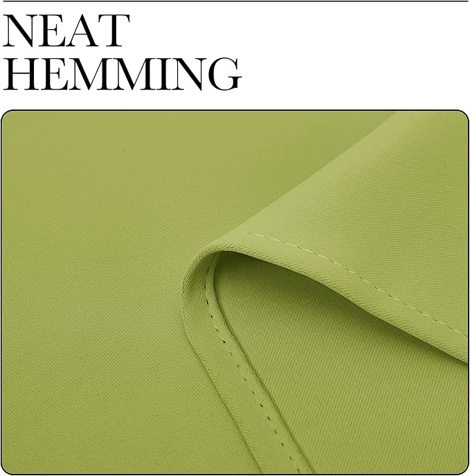 NICETOWN Kitchen Curtains, Fresh Green, 34" x 40", Set of 2, Short Blackout Curtains & Drapes, Thermal Insulated Rod Pocket Window Treatment Draperies for Nursery