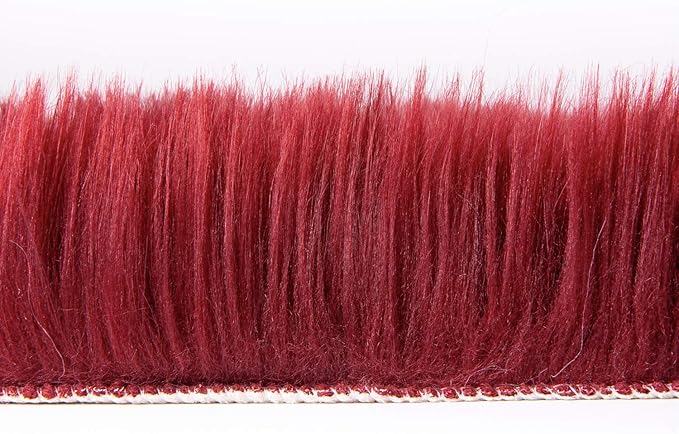 Ashler faux fur rug, Fluffy Shaggy Area Rug Ultra Soft 2 x 3 Feet Sheepskin Fur Rug, Deep Red Fuzzy Rug Machine Washable Shag Rug, Nursery Decor Throw Rugs for Bedroom, kids room, Living Room
