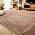 LOCHAS Ultra Soft Indoor Modern Area Rugs Fluffy Living Room Carpets for Children Bedroom Home Decor Nursery Rug Girls 6x9 Feet, Light Tan