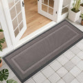 OLANLY Front Door Mat Indoor Outdoor Entrance, Waterproof All-Season, All-Weather Doormat, Sturdy Natural Rubber, Low Profile, Easy Clean Patio Porch Entryway Mat, 47x17, Taupe