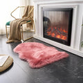 EasyJoy Ultra Soft Fluffy Shaggy Area Rug Faux Fur Rug Chair Cover Seat Pad Fuzzy Area Rug for Bedroom Floor Sofa Living Room (2 x 3 ft Sheepskin, BlushPink)