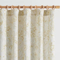 jinchan Floral Curtains 96 Inches Long Mustard Yellow Flower Linen Farmhouse Curtain for Living Room French Country Vintage Curtain Rod Pocket Curtains Set 2 Panels Floral Printed