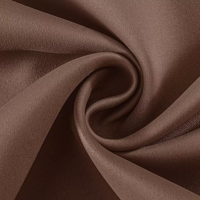 Joydeco Blackout Curtains 84 inches Long 2 Panels Set, Thermal Insulated Long Curtains & Drapes 2 Burg, Room Darkening Grommet Drapes for Bedroom Living Room Windows (W42 x L84 Inch, Brown)
