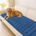 hyha Couch Covers for Dogs Washable, Non Slip Plush Dog Sofa Protectors, Fuzzy Pet Couch Covers for 3 Cushion Sofa Pet Friendly (Navy Blue, 27.6" x 82.7")