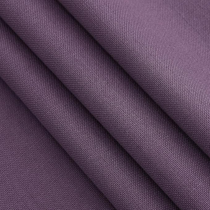 Plum Linen Curtains 72 Inch Length for Living Room Sheer Lightweight Door Drapes 2 Panels Set for Kids Bedroom Light Filtering Back Tab Rod Pocket Curtain for Kitchen Protect Privacy 52x72